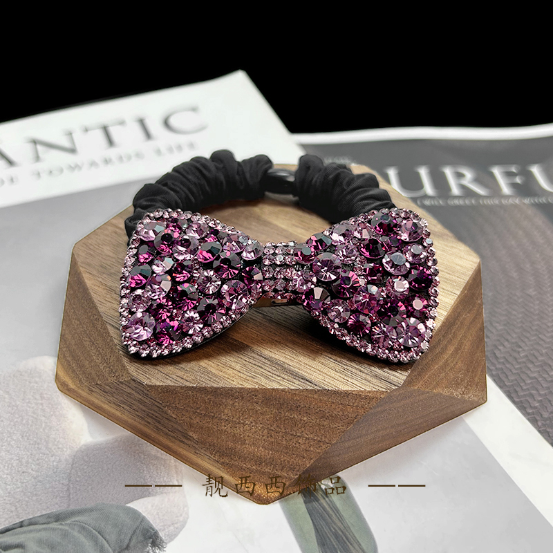 【LXX靓西西】498发圈蝴蝶结满钻轻奢高弹力面膜发圈