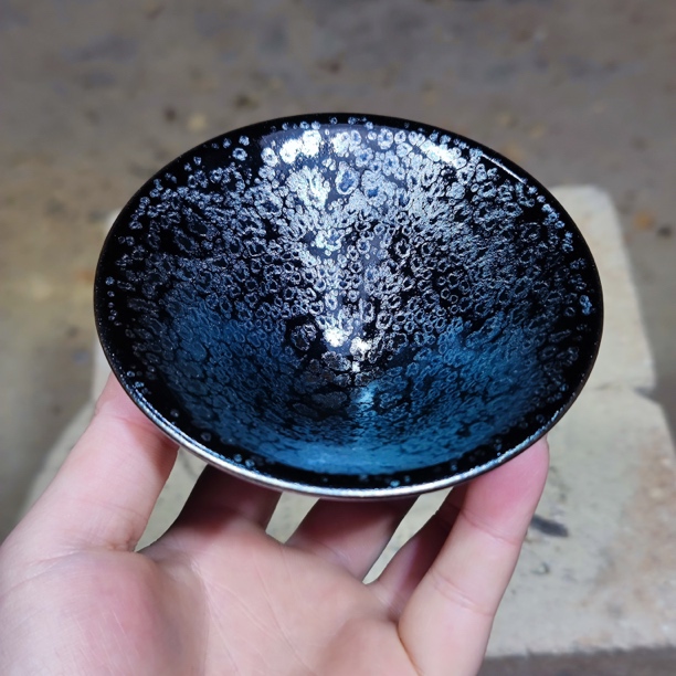 建窑--建盏 天眼油滴 茶盏主人杯 电烧