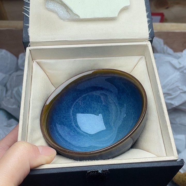 茶盏回蓝束口配礼盒
