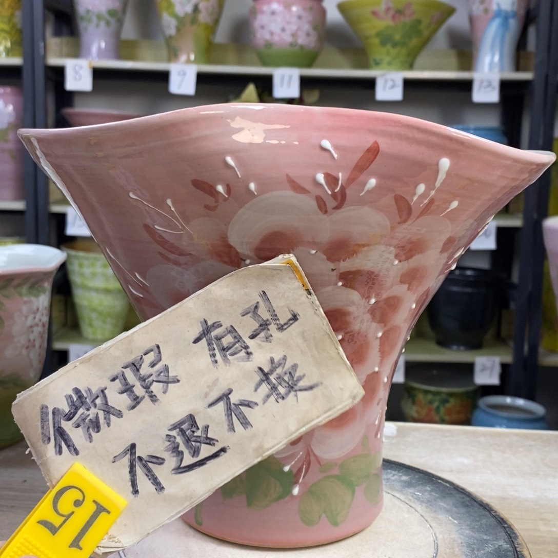 景德镇手工手绘陶瓷花盆