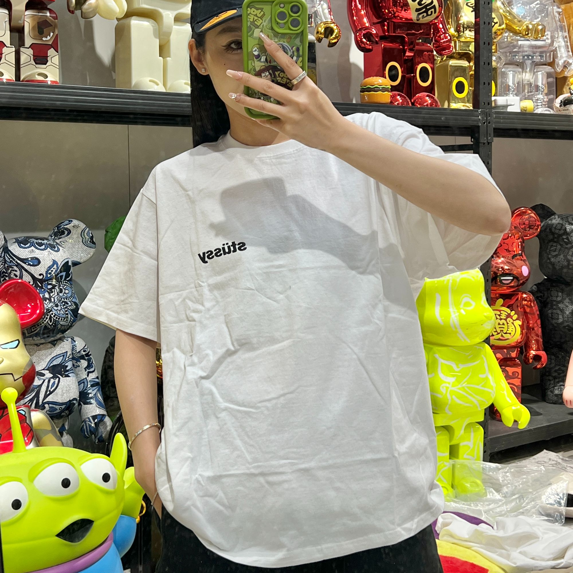 Stu55y SS23雪糕大S棒冰图案圆领短袖