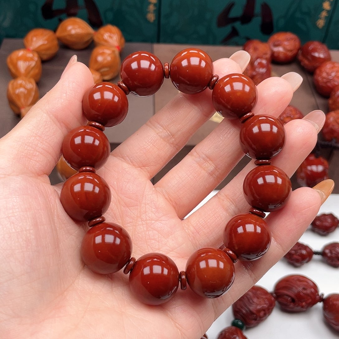 橄榄核手串大*光珠手串