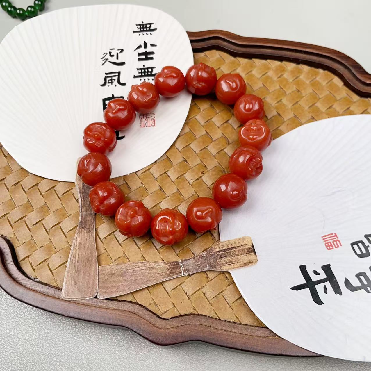 天然南红玛瑙佛头手串 多样性发货拍一发一