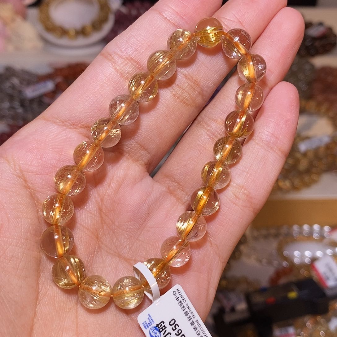 m***e发晶手链未镶嵌钛晶8mm