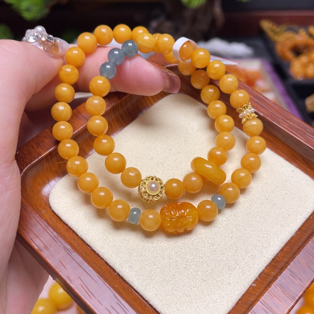 蜜蜡手链未镶嵌手串