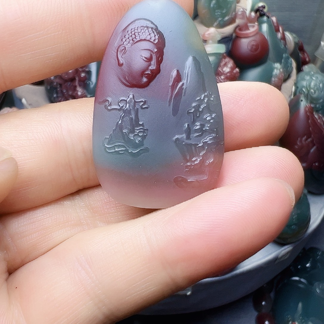 制***童玛瑙/玉髓未镶嵌颈饰