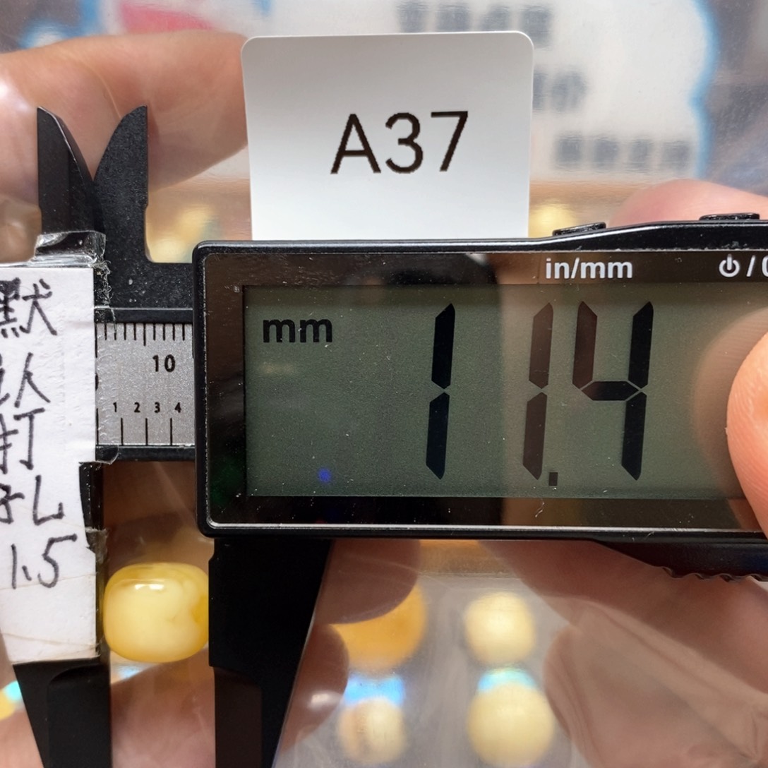 蜜蜡裸石未镶嵌金白妖花搭配9到10.5的老型直切星月猴头质检