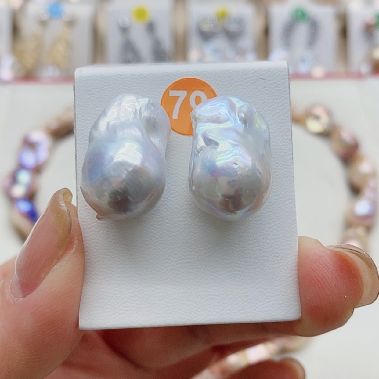 【闪购商品】淡水珍珠耳饰银S925镶嵌