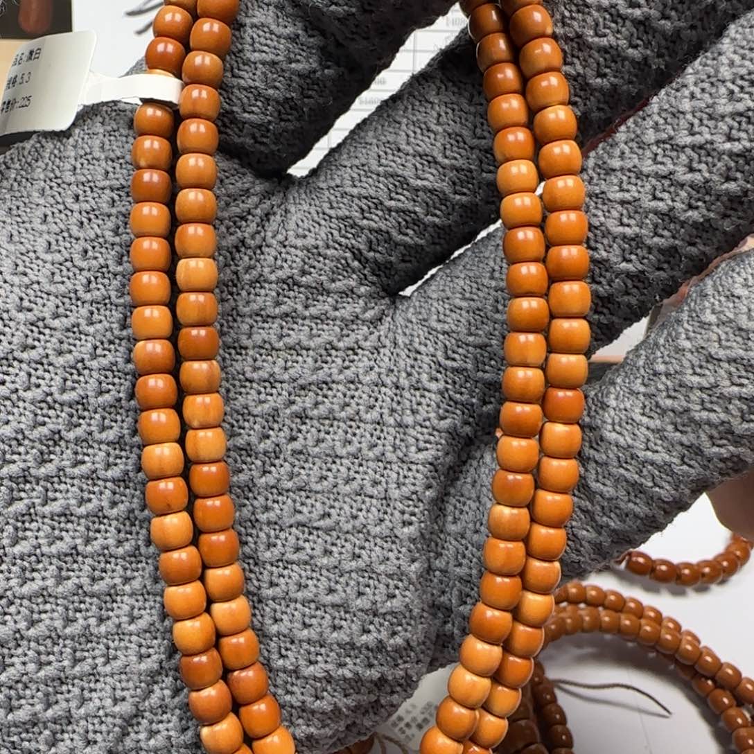 手串橄榄核老挝5.3mm108微色差福利