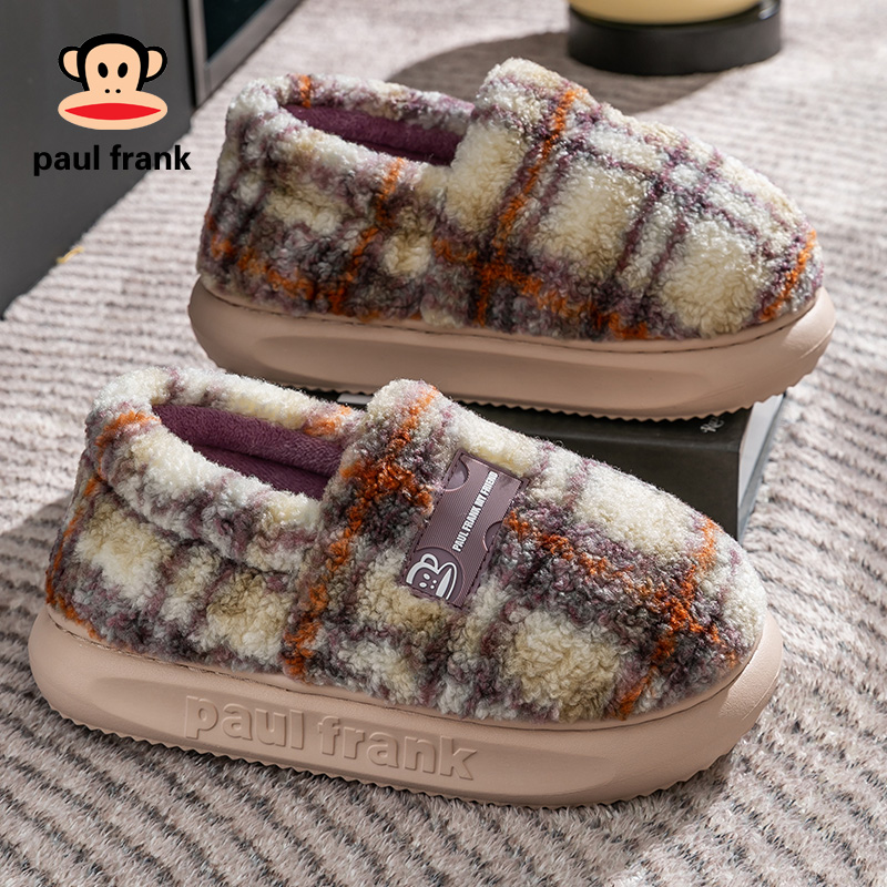 大嘴猴新款秋冬棉鞋加厚保暖毛绒防寒厚底外穿情侣高级感棉鞋男女