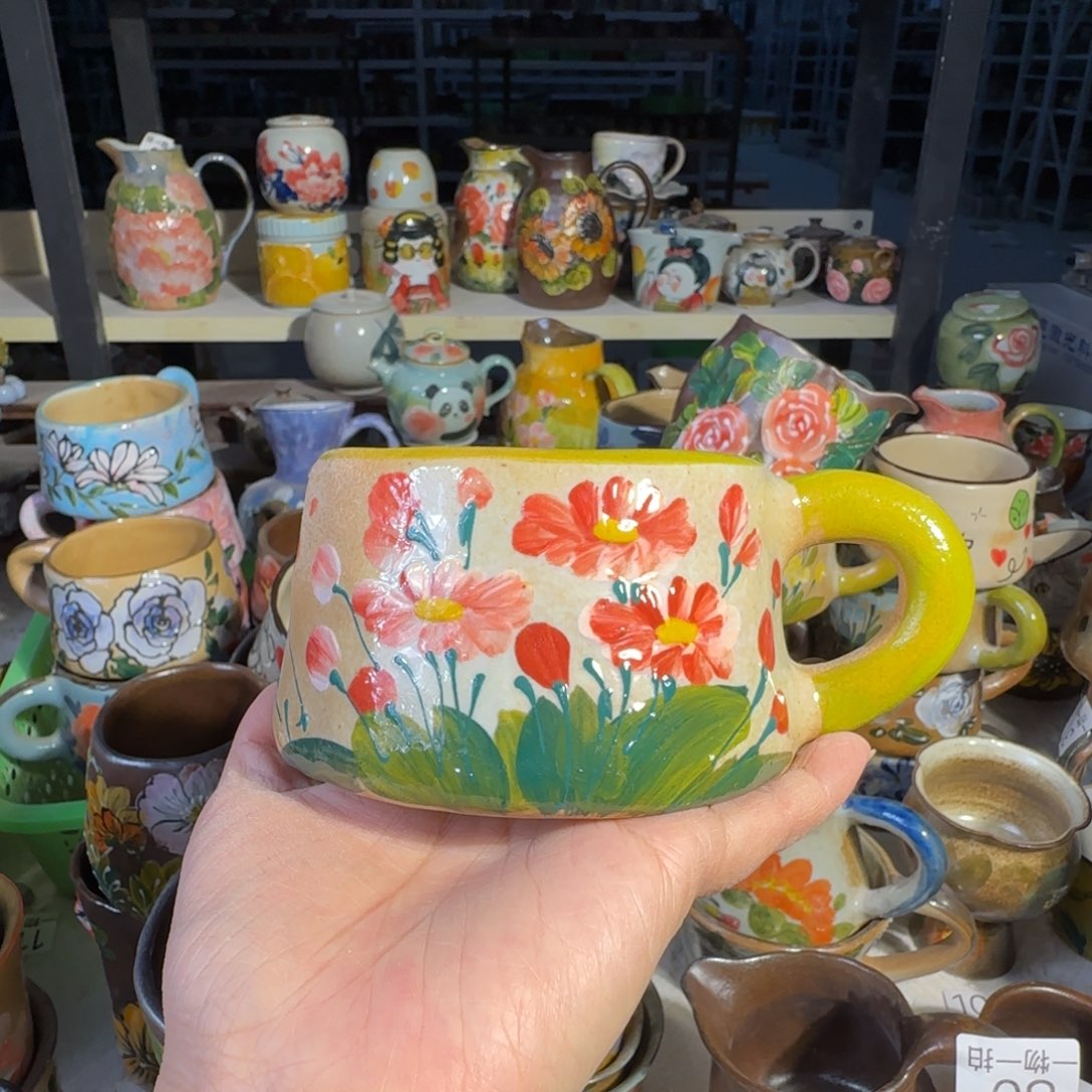 景德镇手工陶瓷釉下彩紫砂微瑕88