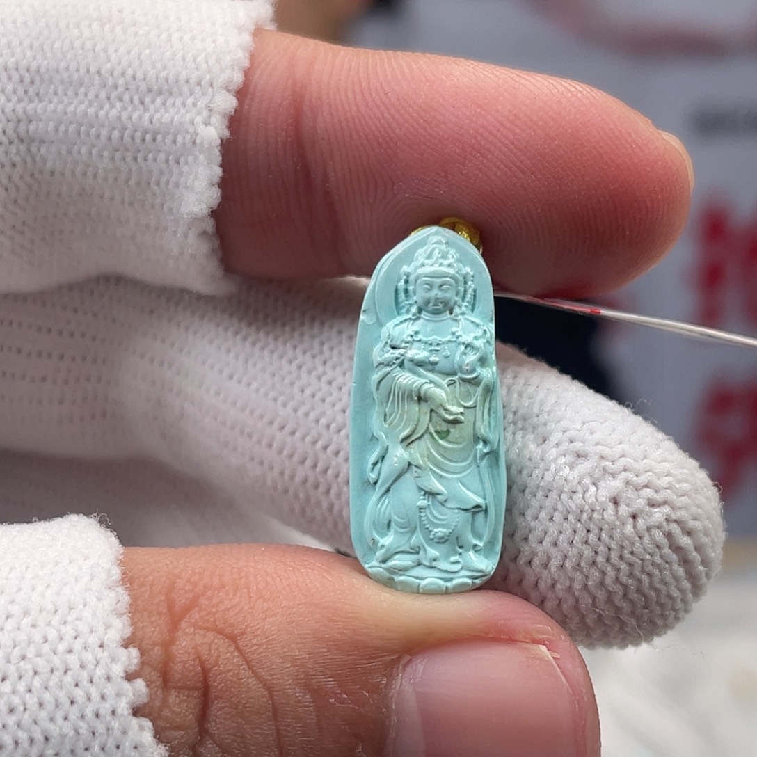 绿松石未镶嵌挂件