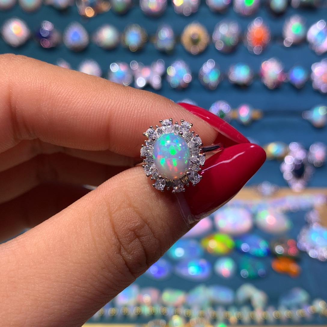 欧泊银S925镶嵌戒指款