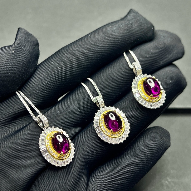 S925银石榴石吊坠-多样性发一-SLS001