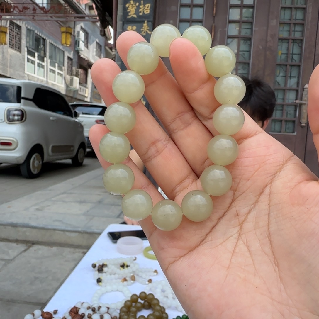 玉卡14晴水手串高端大气