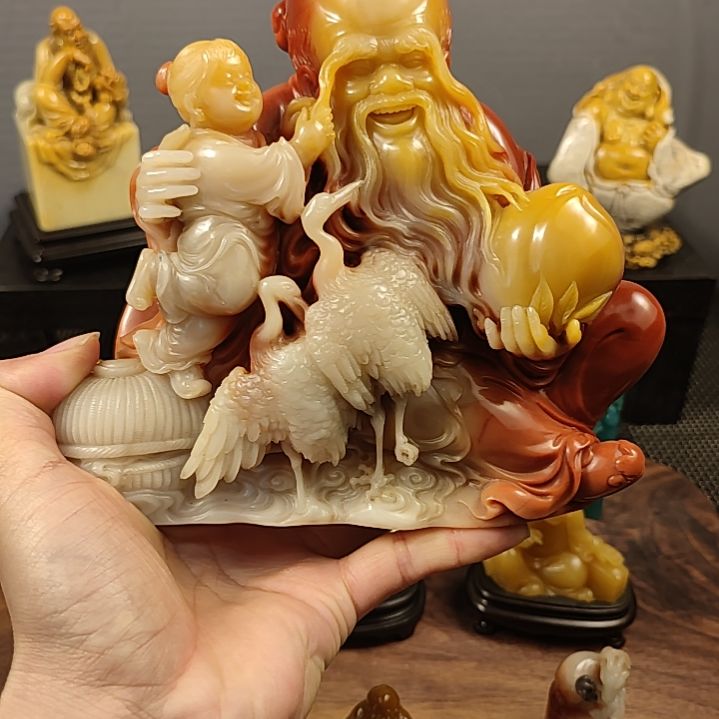 寿山石力**士摆件摆件摆件