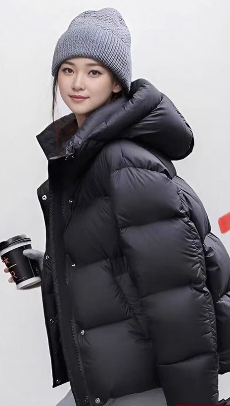 ZH 888新款高端气质百搭加厚连帽羽绒服