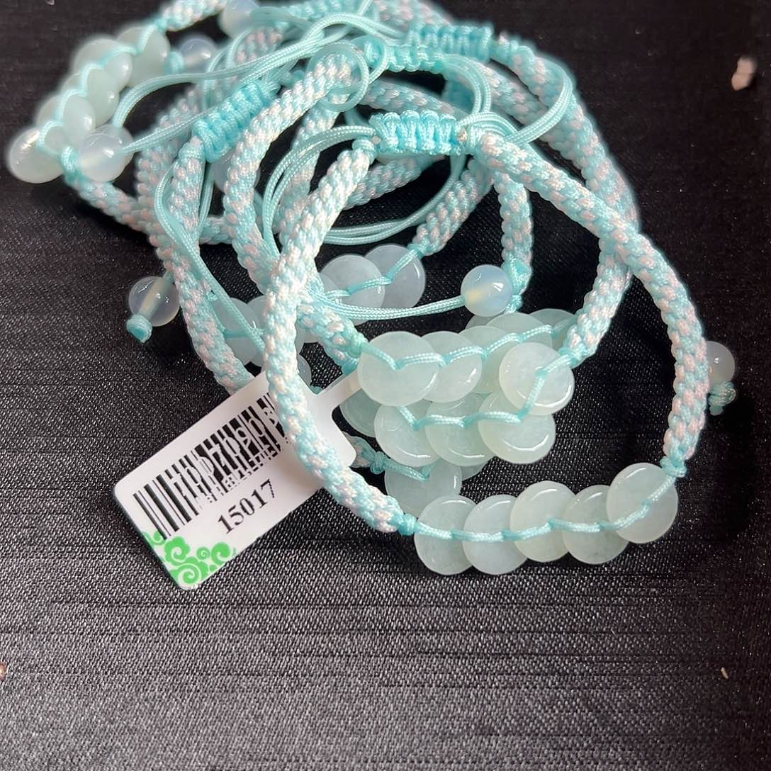 翡翠未镶嵌手绳天然翡翠平安扣手绳