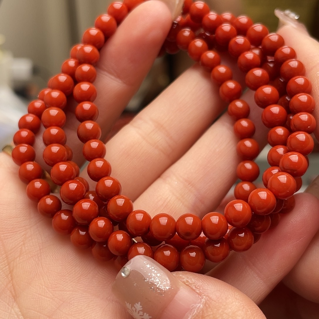 南红玛瑙手链未镶嵌