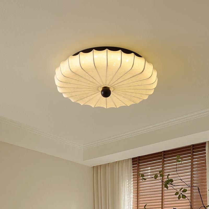 全光谱布达拉法式中古卧室吸顶灯美式复古布艺客厅书房主卧灯新款