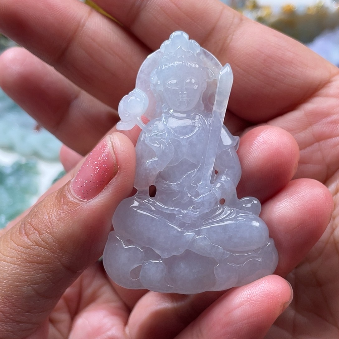 翡翠未镶嵌颈饰大*吹