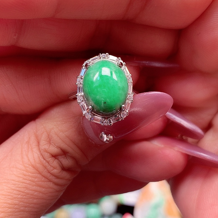翡翠银S925镶嵌颈饰翡翠
