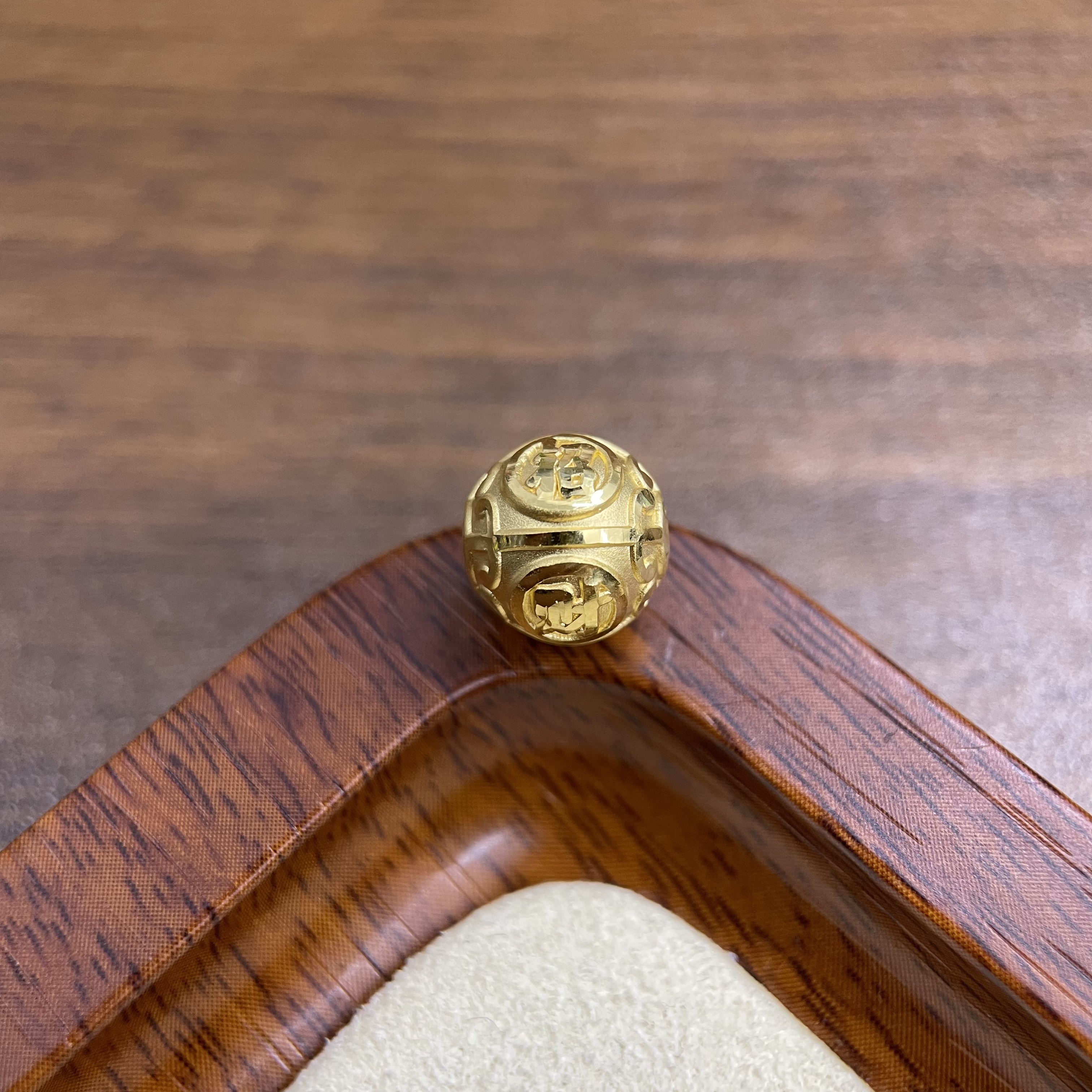 足金999-10mm招财纳福转运珠DP2438-0920