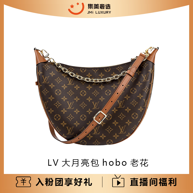 99新 LouisVuitton/路易威登 LV大月亮包hobo老花包/22000/AM5864