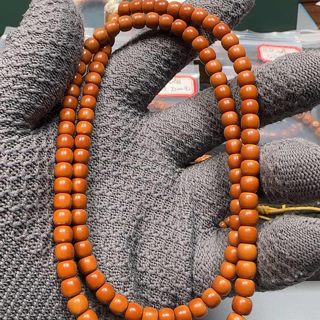 橄榄核手串/手链6.3mm老挝108爆红核尖极限弧