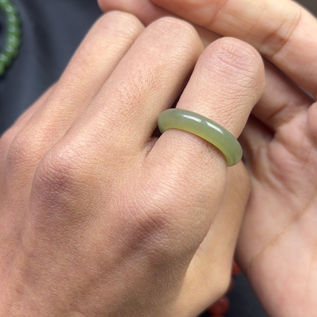 和田玉颈饰未镶嵌多样性手工钢板料戒圈