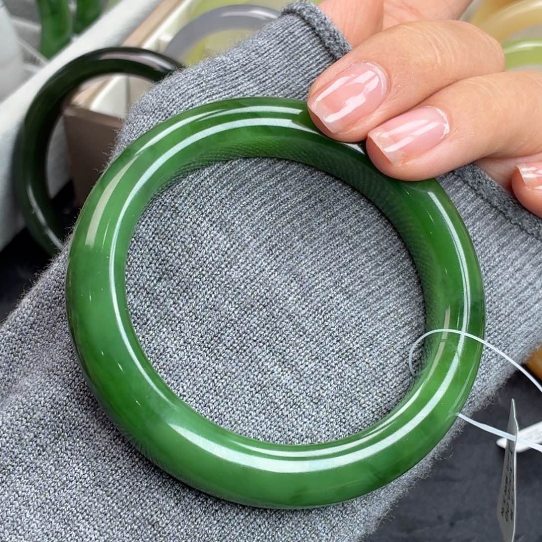 和田玉未镶嵌手镯碧玉捡漏微瑕21号