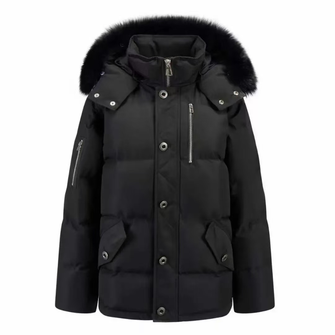 2025新款白鹅绒厚款中长款连帽保暖羽绒服女士秋冬休闲黑色加厚