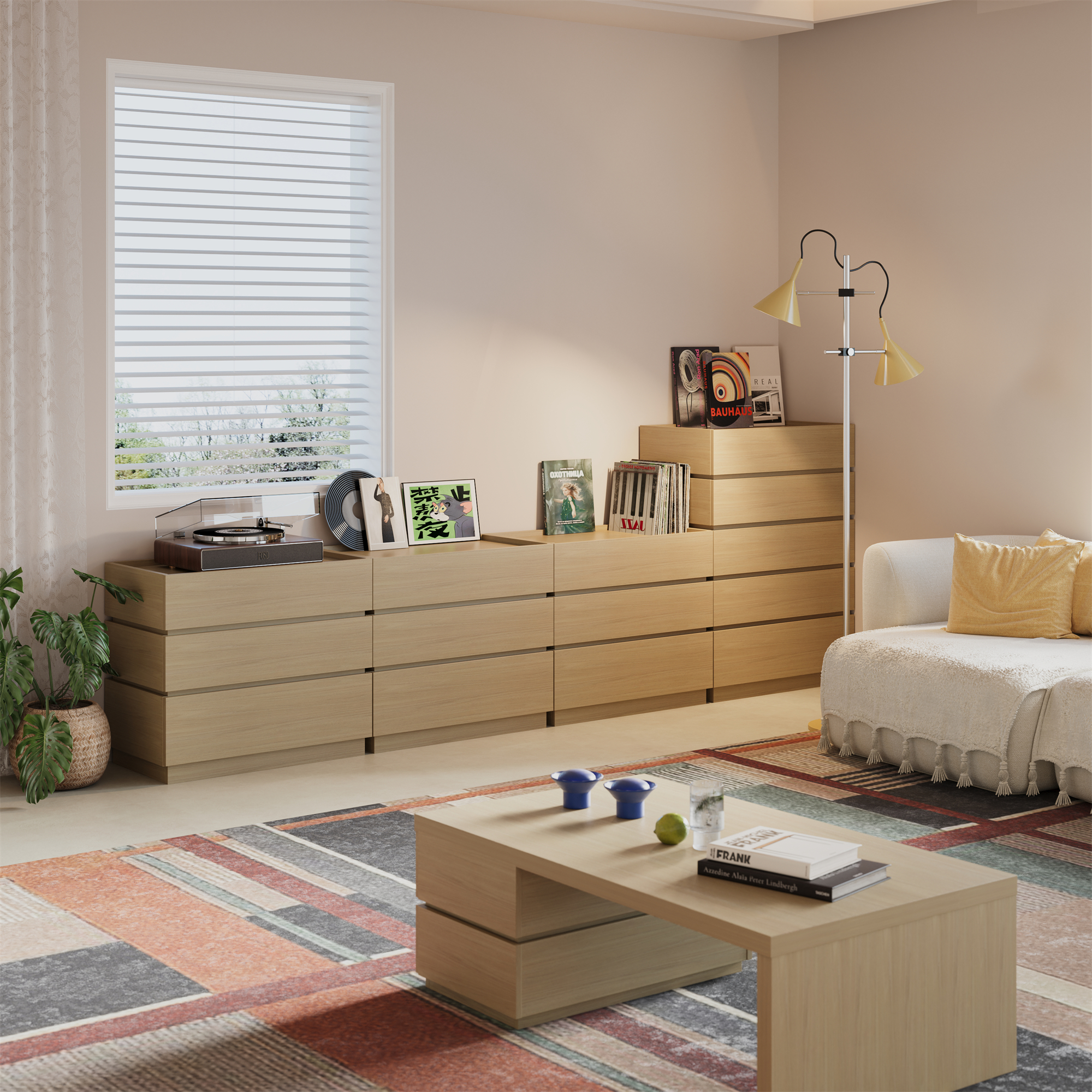 五斗柜现代简约家用卧室储物柜收纳柜客厅靠墙抽屉柜轻奢569边柜