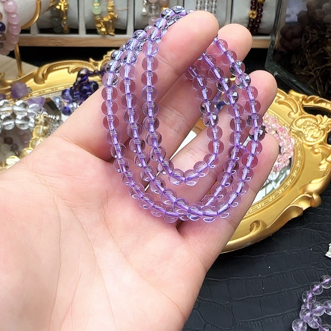 松***紫手链未镶嵌水晶水晶