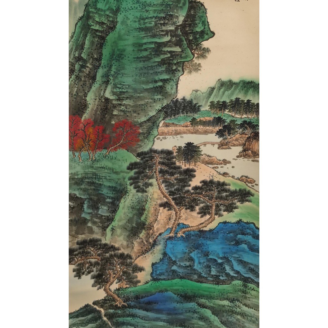 【辽拍】V251110-1-23《山水》（4.4平尺）纸本立轴 ws1223