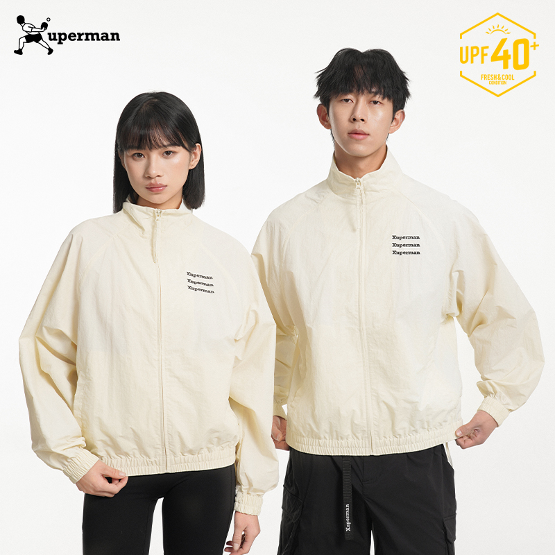 Xuperman比分系列立领插肩夹克外套防泼溅防风防晒运动休闲透气