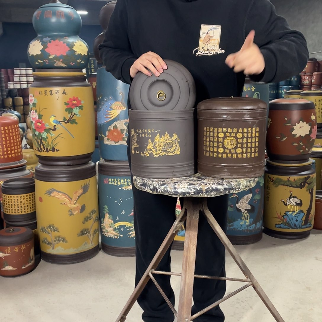 宜兴原矿紫砂茶叶罐