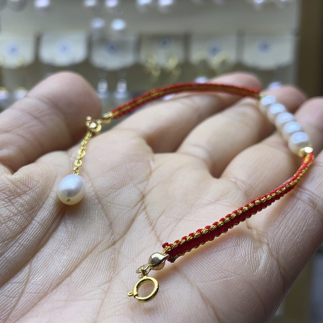 淡水珍珠手绳银S925镶嵌