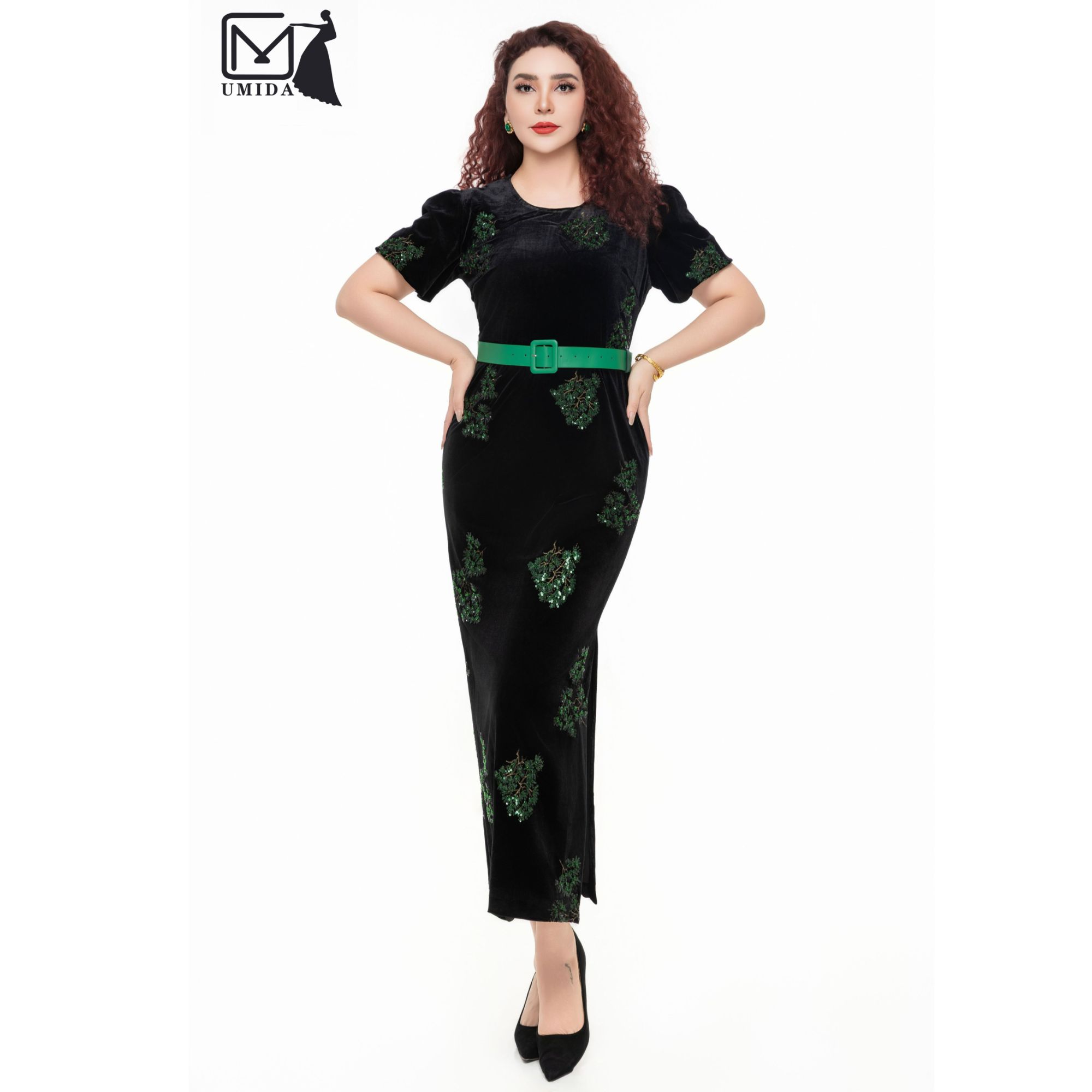 【UMIDA】2025新款丝绒连衣裙