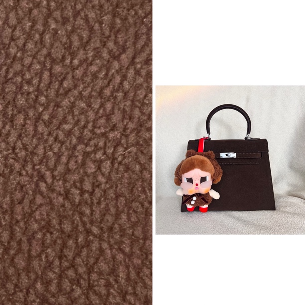 【白白家】秋冬新款麂皮凯莉25cm手拎单肩斜挎包