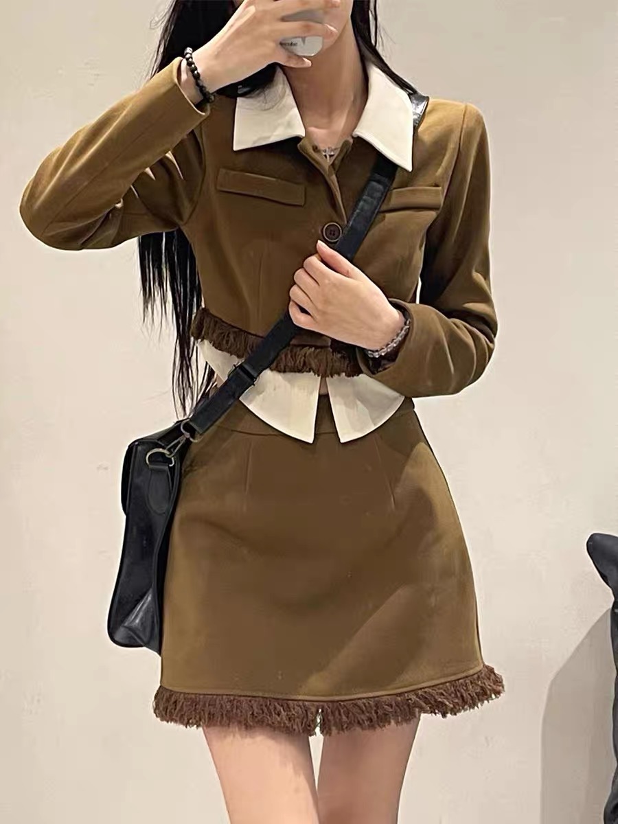 大惠子秋冬半身裙套装