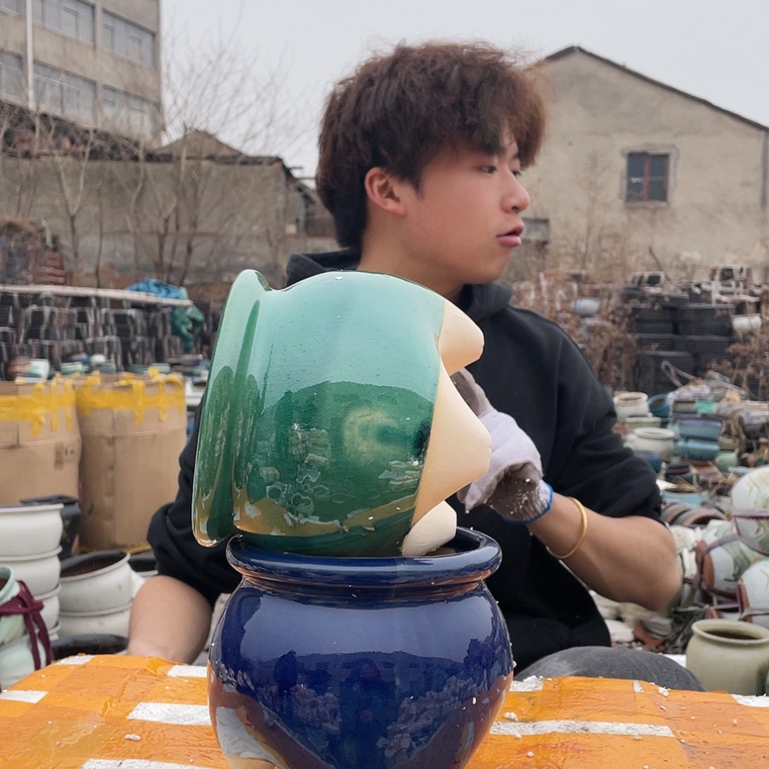 红陶宜兴紫砂花盆