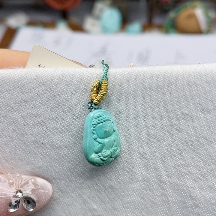 绿松石珠宝奇石银S925镶嵌