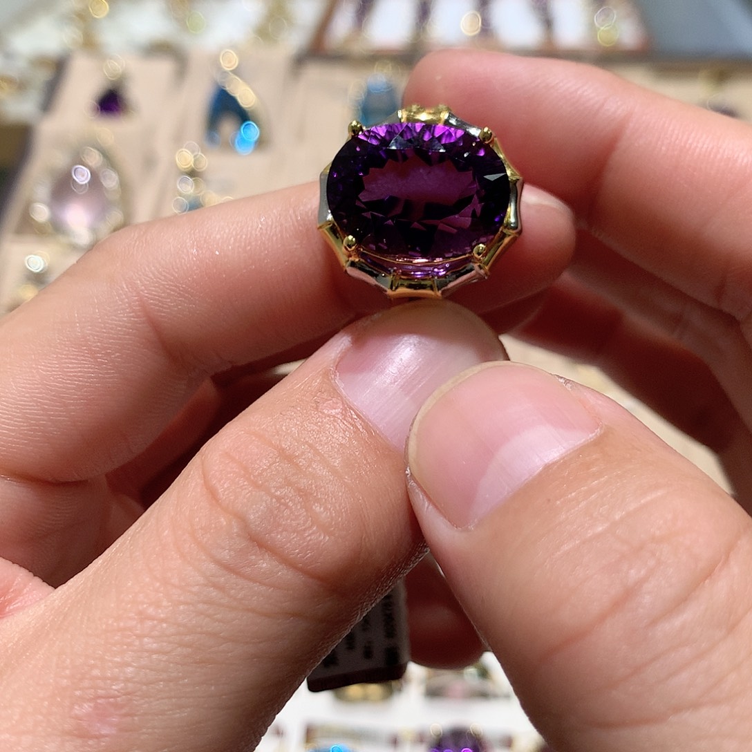 仱***逸戒指水晶银S925镶嵌