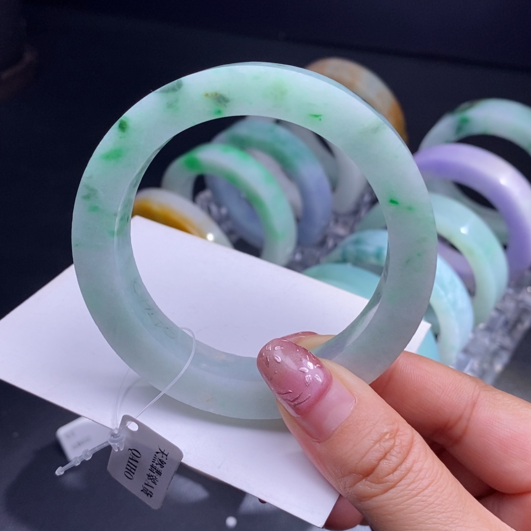 定制翡翠未镶嵌翡翠手镯57-60