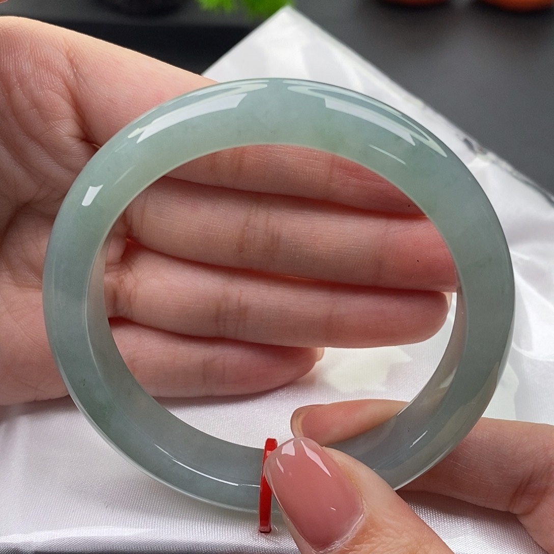 翡翠未镶嵌手镯缅甸天然A货翡翠 56