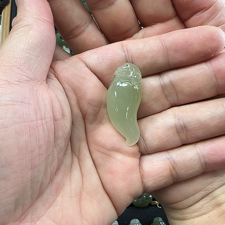 和田玉吊坠(不含链)未镶嵌