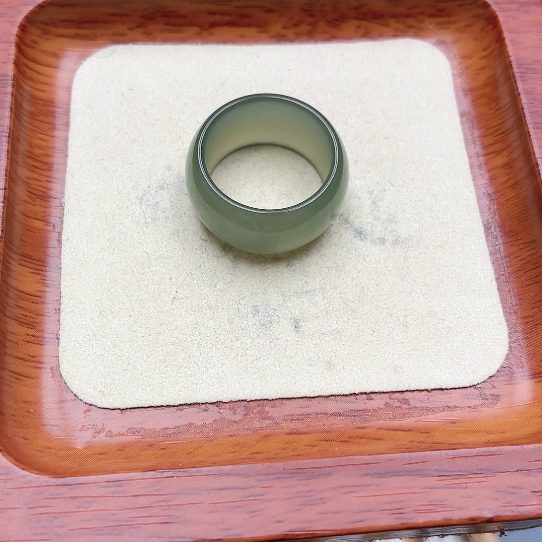 旧***愈和田玉戒圈未镶嵌21号+