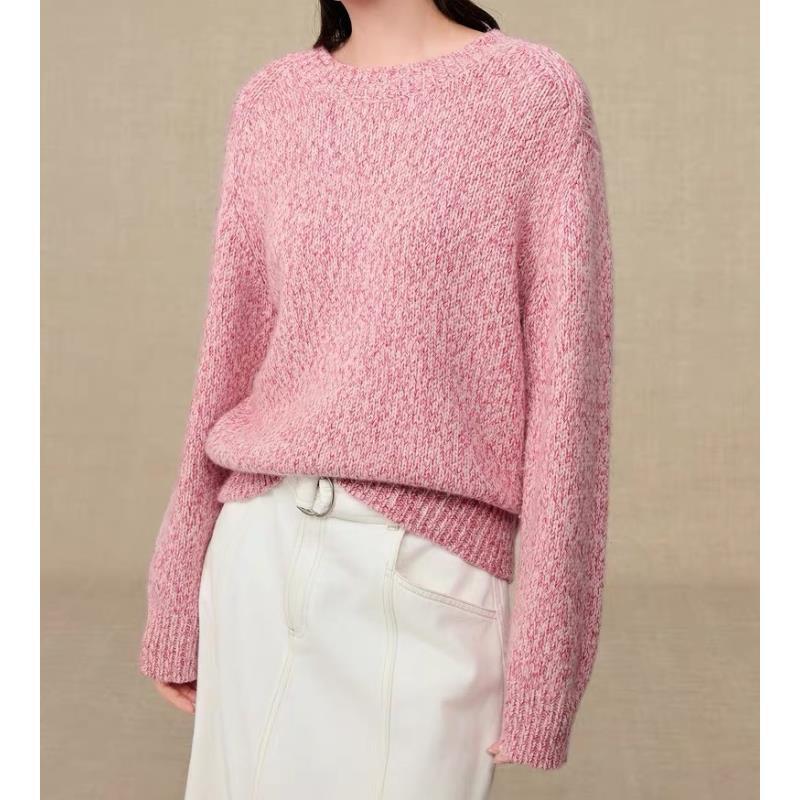 250921【小E 订单】2025新品圆领羊绒针织开衫毛衣女装