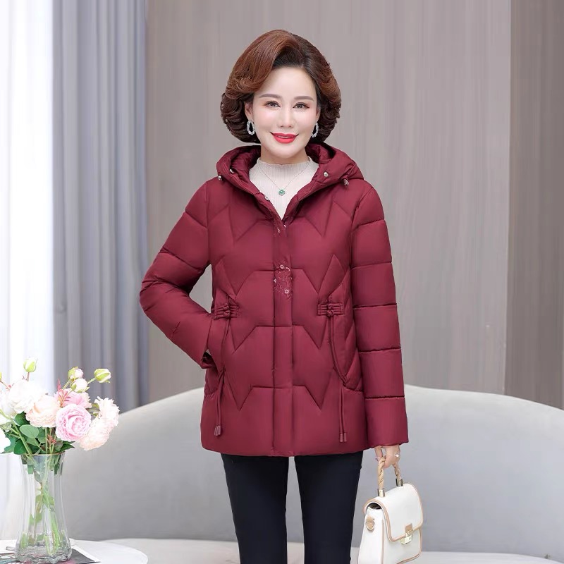 8129 M棉服女时尚妈妈装棉袄洋气冬装外套8211A5 A6 C345